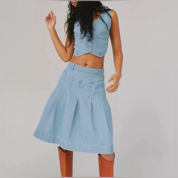 4. NWT Free People Scout Denim Set - Picture 4 of 7